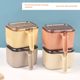 Press-type double-cage integrated seasoning box moisture-proof seal transparent lid storage salt chicken essence seasoning with spoon