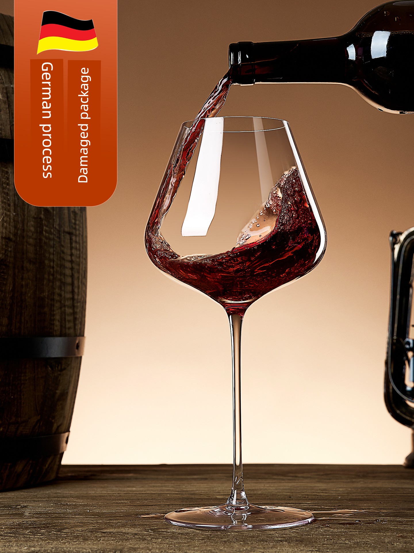 Large Burgundy For Home Accessible Luxury High-End Red Wine Glass