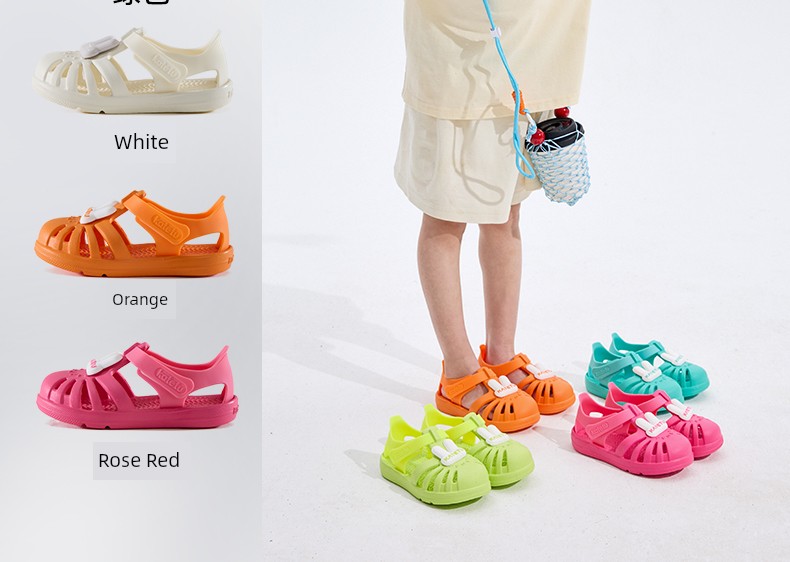 Carter Rabbit Children's Beach Sandals, Non-Slip, Wear-Resistant, Quick-Drying, Multi-Dimensional Cutouts, Normal Arch Support, Comfortable, Safe, Soft — 10