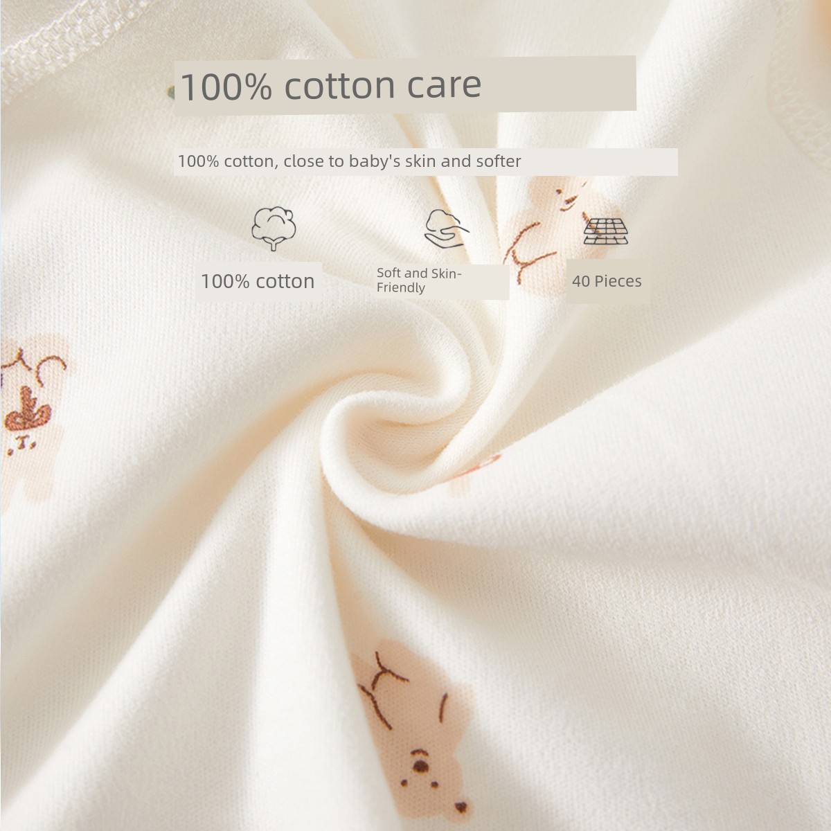 Jq Jingqi Half-Back Shirt for Newborns, Spring and Autumn Clothing, Size 52, Maternity Ward Robe, Newborn Baby Top, Class a — 3