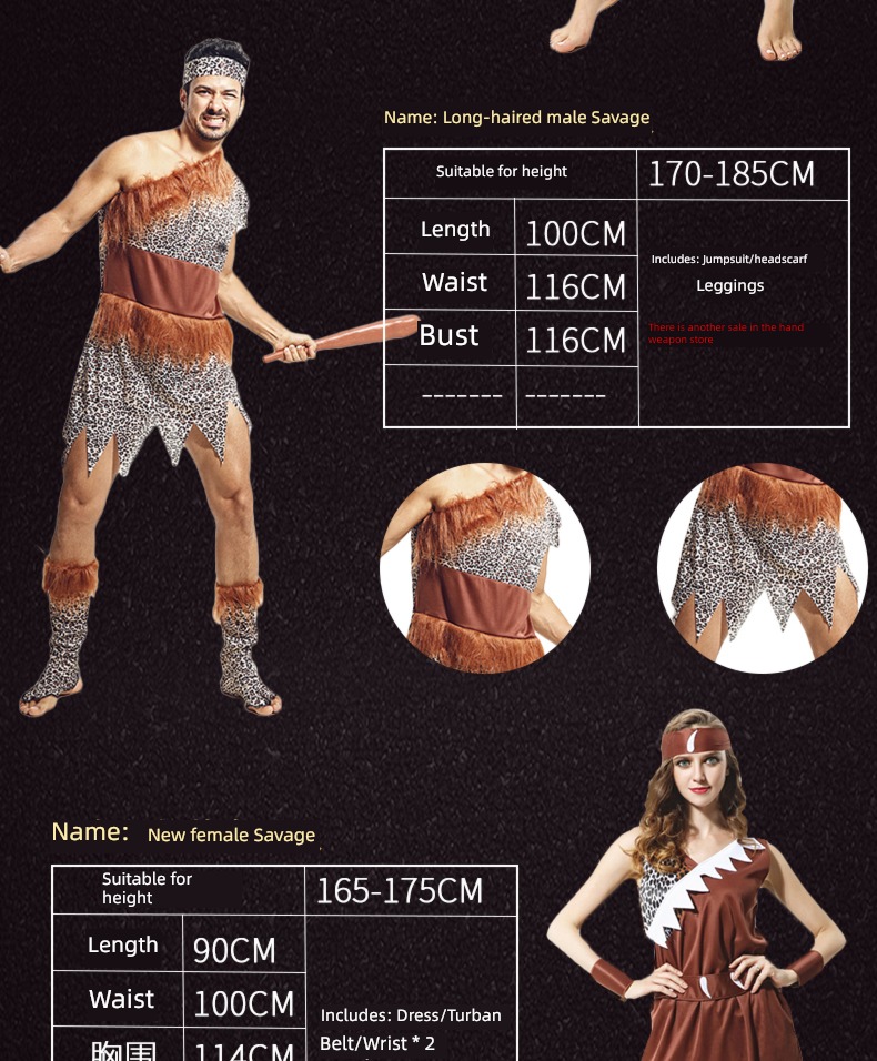 men and women Indian people Africa show Halloween clothing