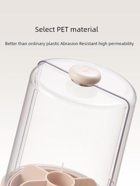 Lixu Makeup Brush Storage Box Desktop Storage Box Cosmetics Dust-proof Storage Brush Bucket Rotating Pen Can