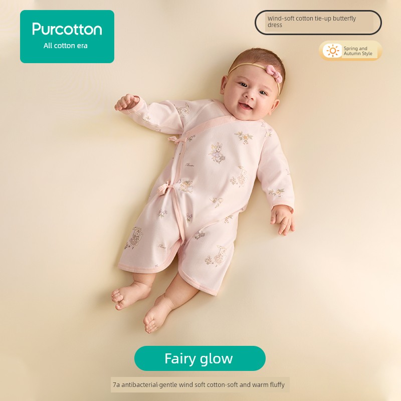 Purcotton Double-Layer Gauze Spring & Fall Winter Rompers — 5