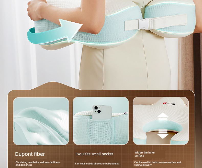Hoag Nursing Pillow Newborn Feeding Aid for Direct Feeding, Sitting Feeding, Cuddling, Waist Support Cushion, Breastfeeding Pillow — 41