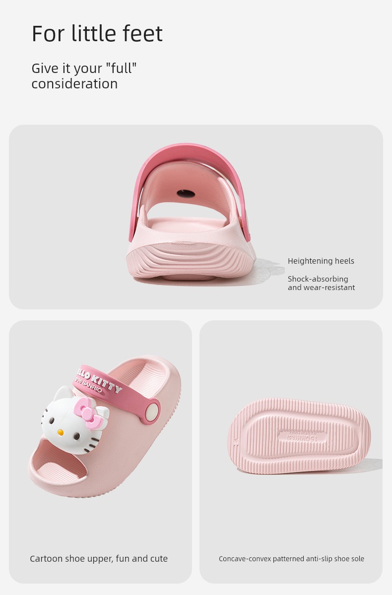 Hello Kitty Girls' Slippers for Children, Summer Indoor Non-Slip Slippers for Toddlers and Young Girls, Suitable for Home and Kindergarten — 10