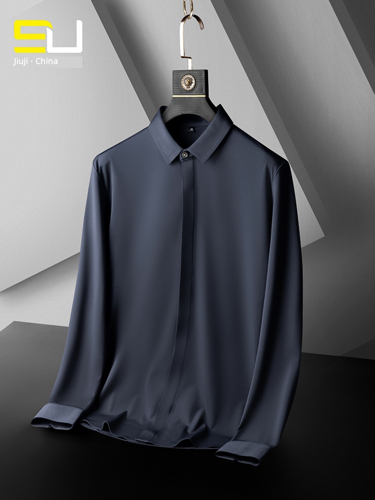 No iron Anti wrinkle business affairs Inch clothes Spring and Autumn Long sleeve shirt