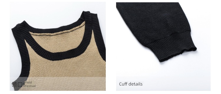 Languid camisole Two piece set Outside Long sleeve Sweater