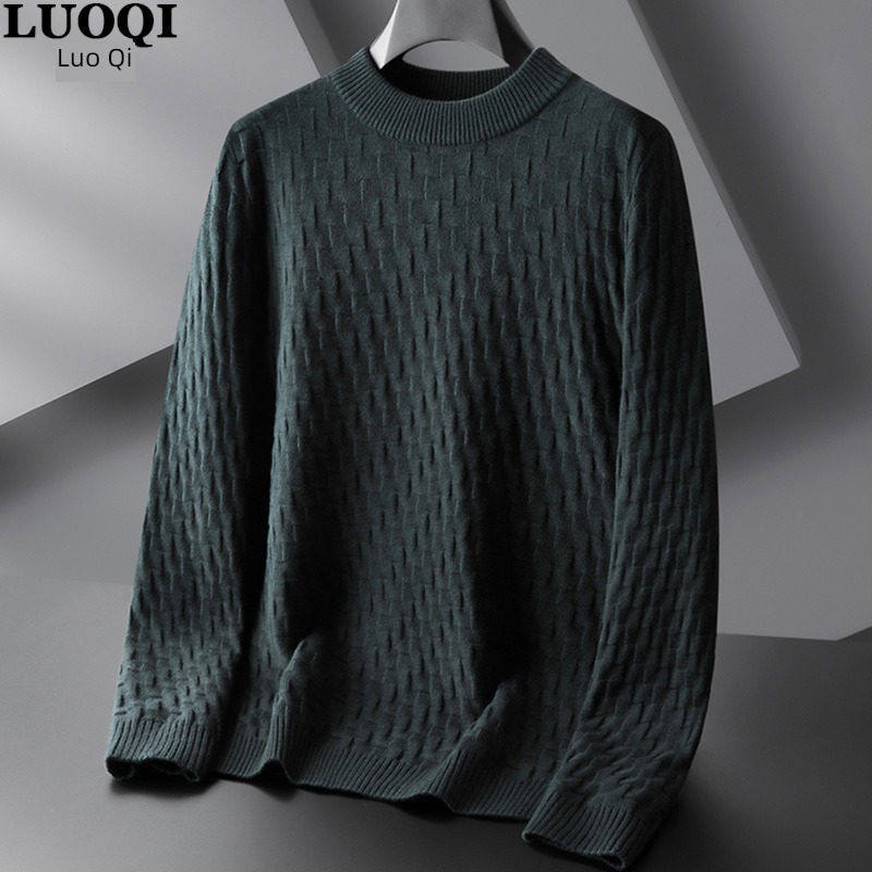 leisure time Round neck Fat guy Plus Size keep warm Condom sweater