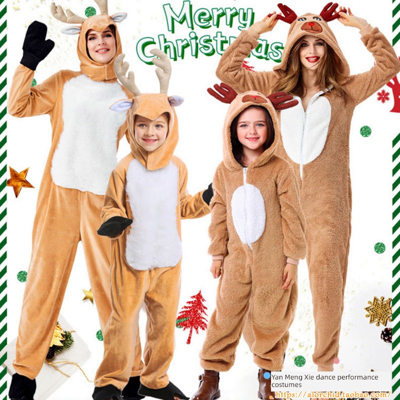 Christmas With children Elk animal Performance costumes