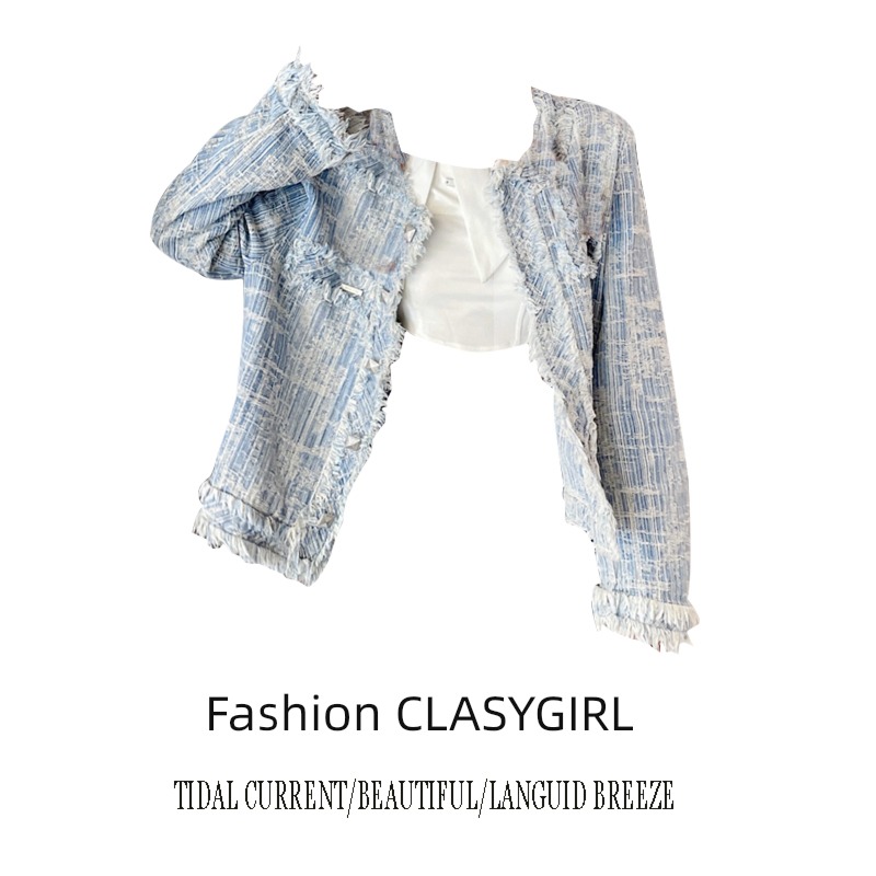 chaqueta female trend 2022 new pattern Retro have cash less than that is registered in the accounts fashion jacket little chap Sense of design Tweed Jacket