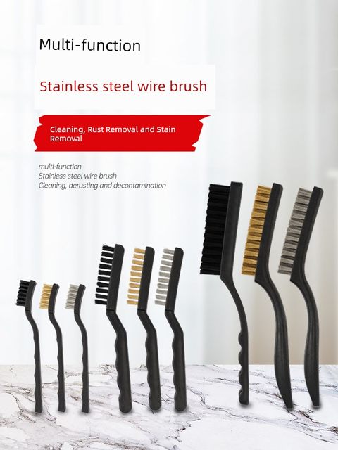 Anti-static copper brush Large size small toothbrush shape stainless steel brush rust removal cleaning circuit board copper wire cleaning brush