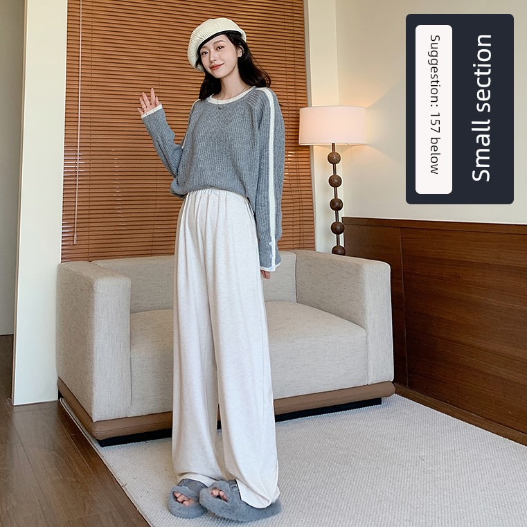 Maternity Pants for Spring and Autumn, Wide-Leg Pants for Outdoor Wear, Fleece-Lined and Thickened, Do Not Tighten on the Belly during Pregnancy, — 1