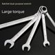 Huafeng Ju Arrow, Chrome Vanadium Steel Dual-purpose Ratchet Wrench, Open Plum Blossom Fixed Ratchet Wrench Quick Wrench Tool