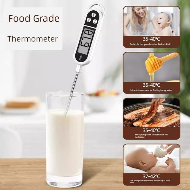 High-precision food thermometer baking food center water temperature oil temperature milk temperature electronic probe baby kitchen