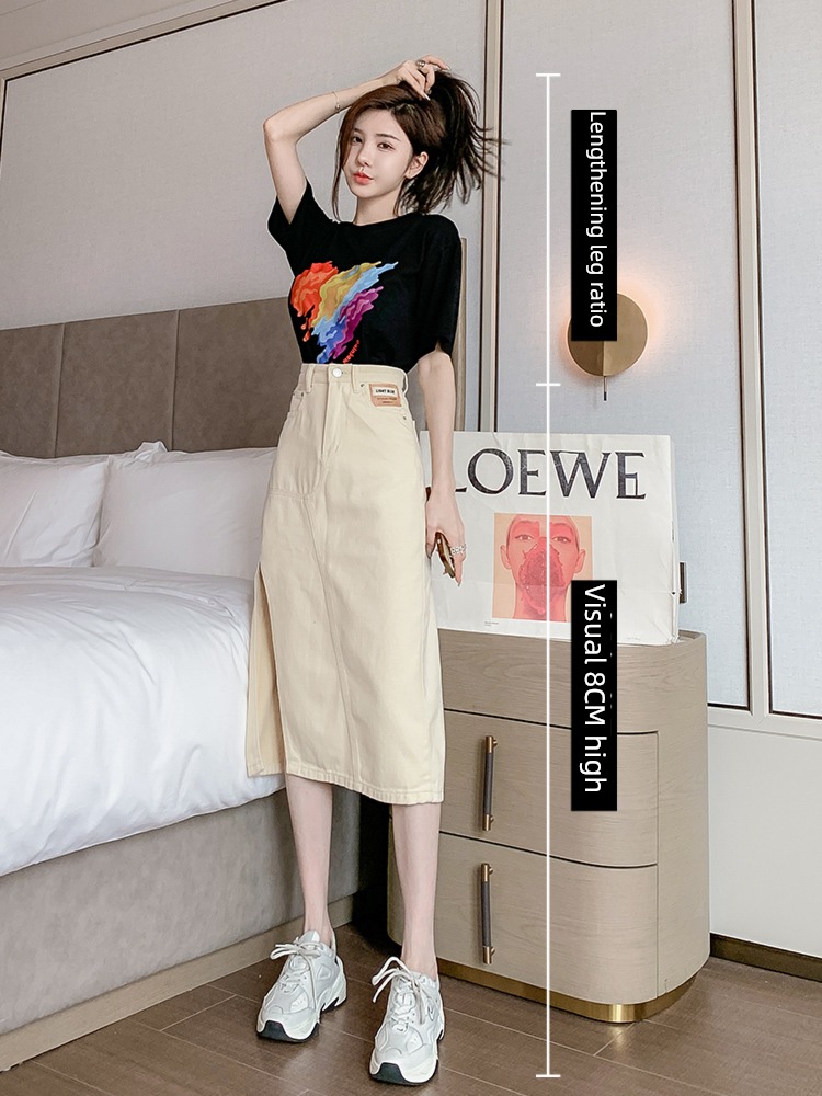 Foreign style Light cooked Port style complete set collocation Short sleeve skirt