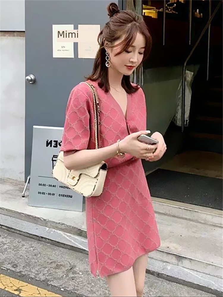 Women's wear collocation Light cooked Hong Kong flavor temperament Sweet Suit skirt