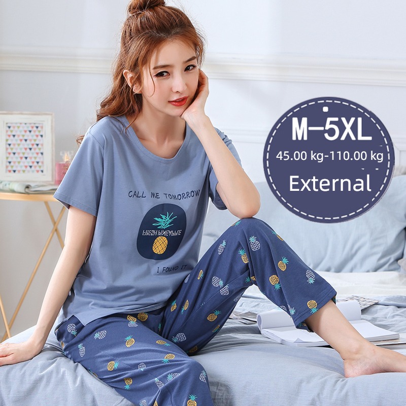 ma'am pure cotton trousers 200 Jin Fat mm Summer style pajamas