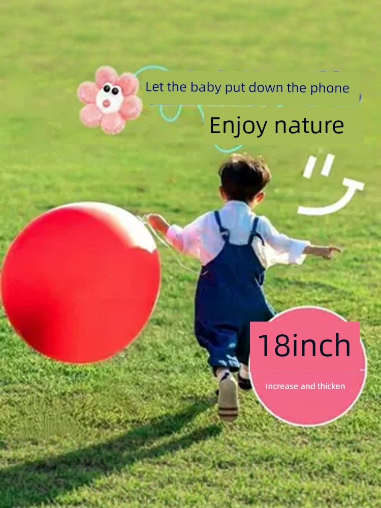18inch Round Colorful Oval Extra-Large Explosion-Proof Balloons, Extra-Large and Thickened, Children's Outdoor Park Balloon Stall Toys