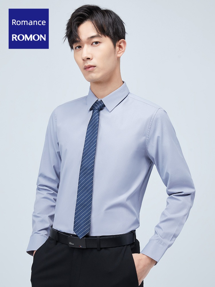 live broadcast exclusive Romon leisure time man Long sleeve shirt