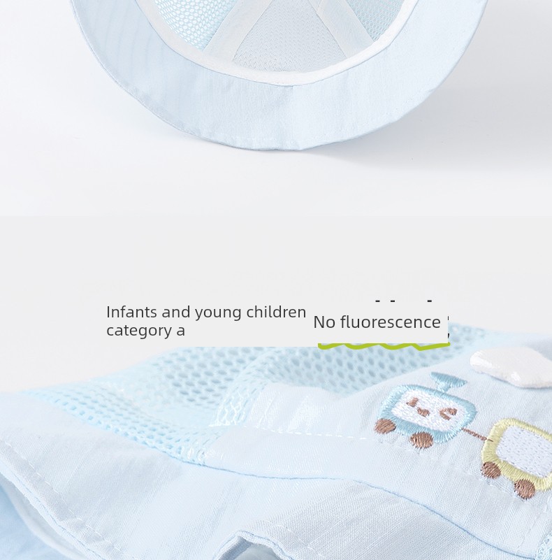 Baby Hat Thin Summer Baby Boy Sun Protection Hat Newborn Small-Month Sun Hat Outing Infant Bucket Hat — 12