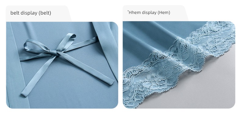Bathrobe Ice silk summer camisole sexy suit pajamas