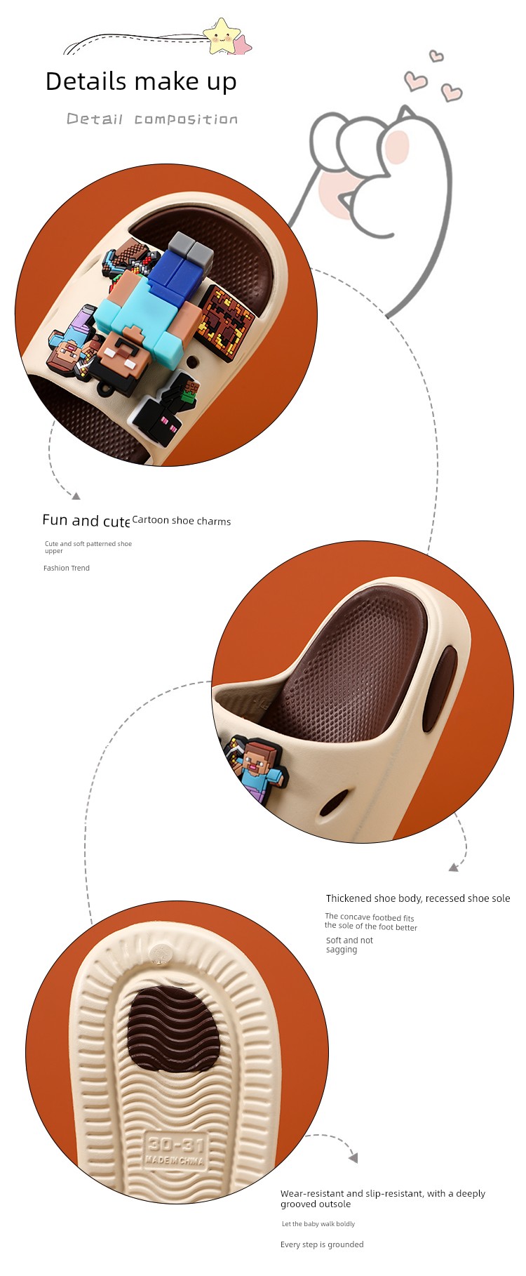 Minecraft Children's Slippers for Boys, Indoor Non-Slip, New Model for Kids, Cartoon Soft Sole, Silent — 2