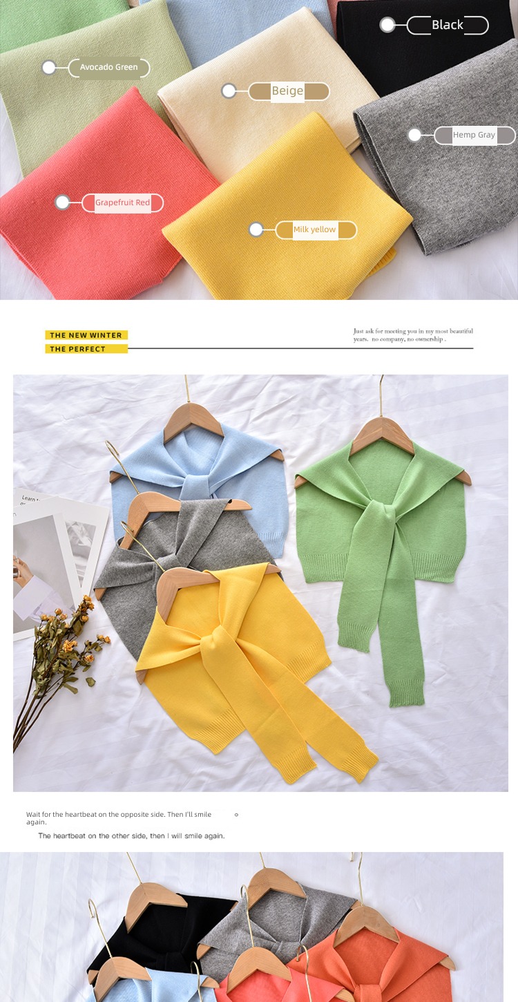 female False collar spring and autumn Neck protection cloak scarf Shawl