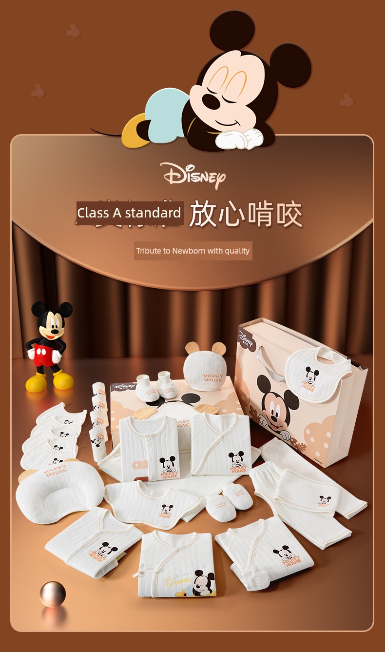 Disney Baby Clothes Gift Box, Newborn Baby Gift, High-End Practical Gift Set for Meeting the Baby — 8