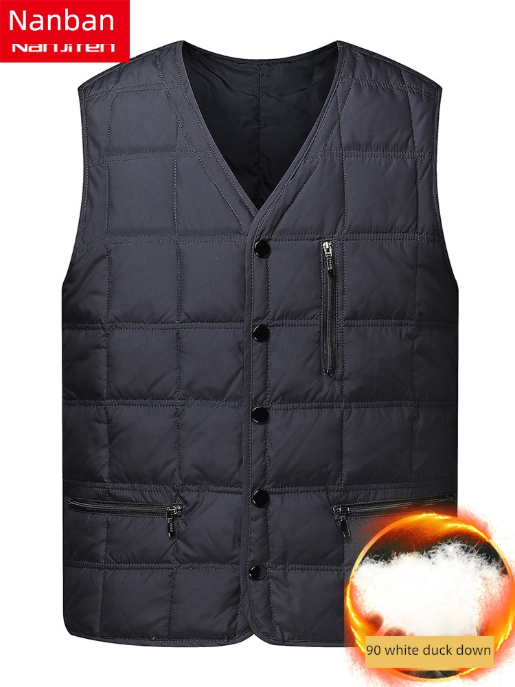 NGGGN Autumn and winter Interpenetrating Dad Costume down Vest