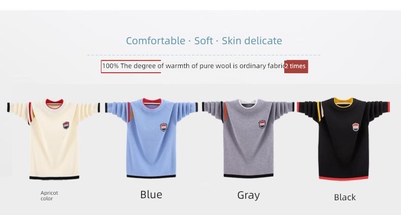trend Korean version Round neck senior high school student male children cardigan