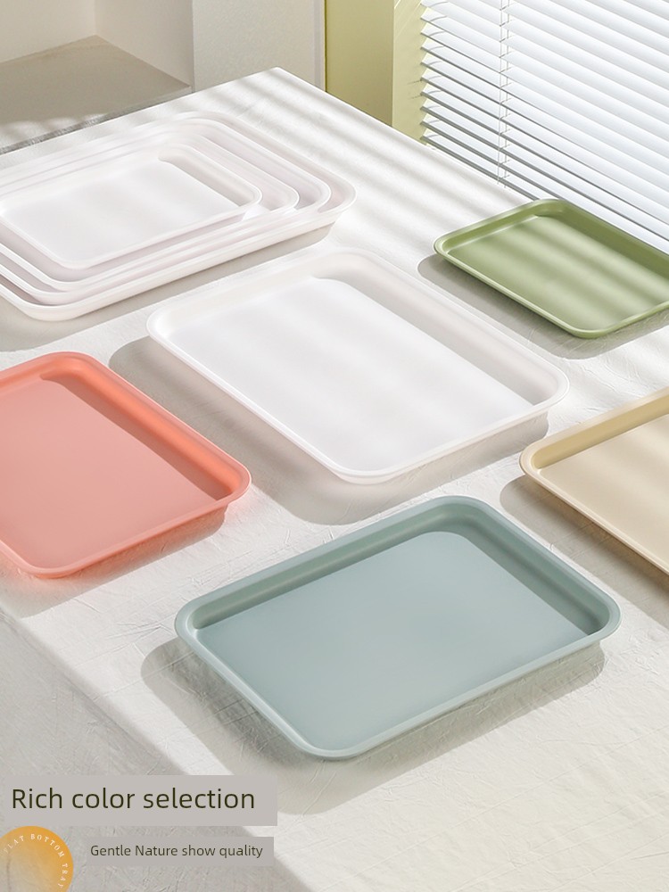 Plastic Rectangular Kindergarten Pure White Commercial Tray