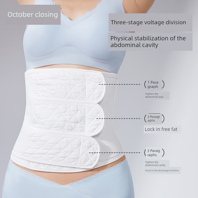 October Crystalline Belly Band Postpartum Caesarean Care Natural Labor Dedicated Maternal Constraint Shaping Waistband 3-Piece Set — 1