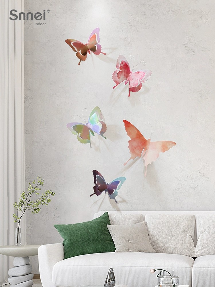 歐式風格金屬蝴蝶壁飾 客廳沙發電視背景牆掛件裝飾 (2.4折)
