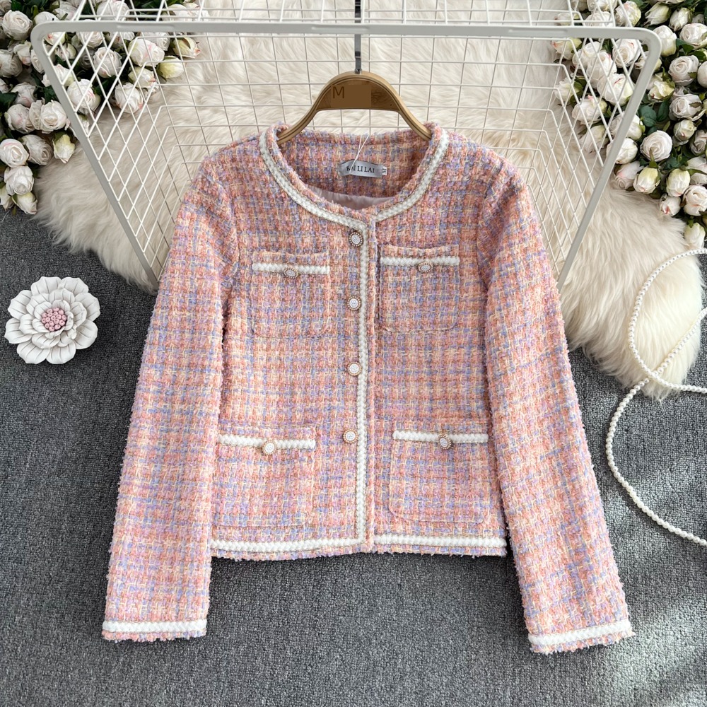 Little fragrance easy Tweed man 's suit jacket loose coat