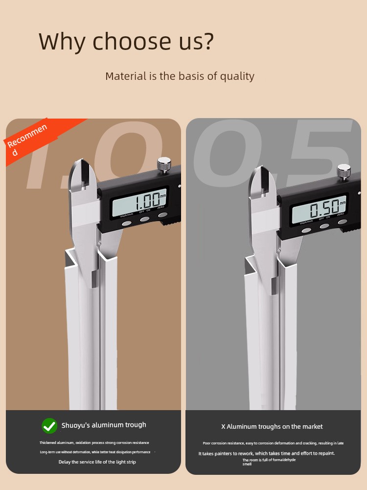 Led Double Eyelid Track Aluminum Alloy Strip Linear Lamp