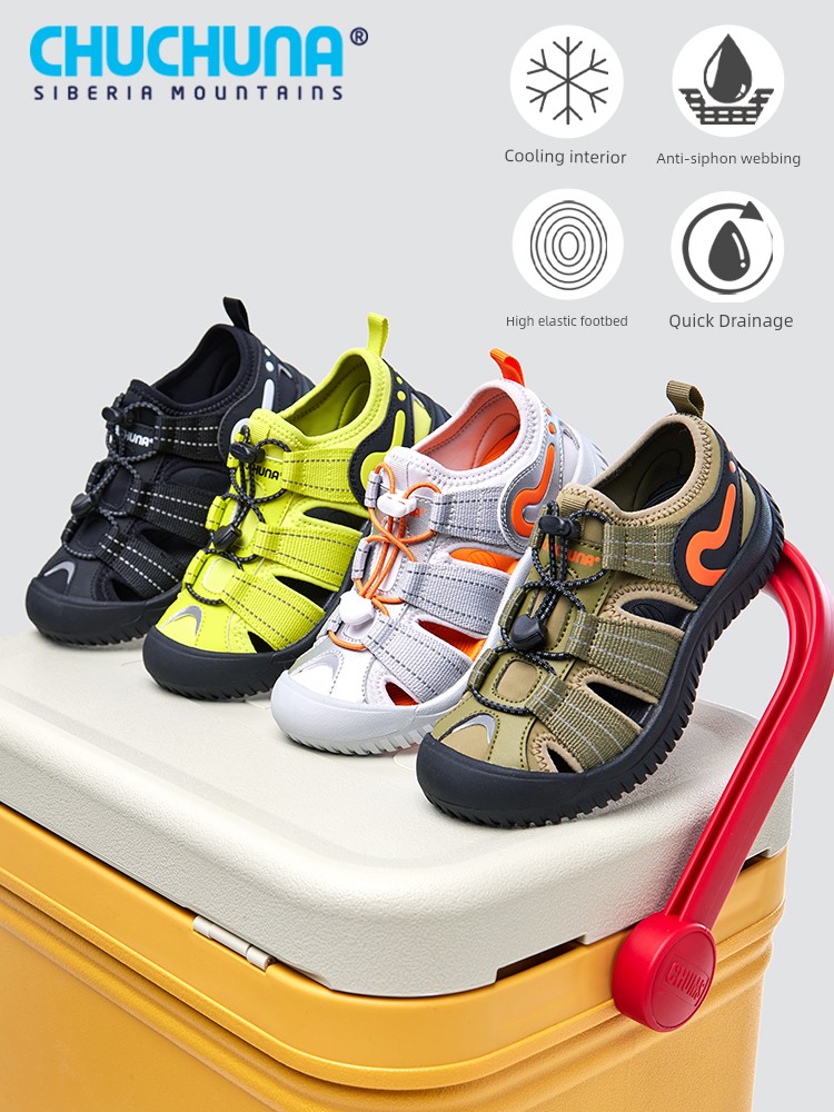 Chuchuna 2026 Summer Children's Sandals for Girls, Water Shoes for Boys, Parent-Child Shoes, Non-Slip Water Sandals