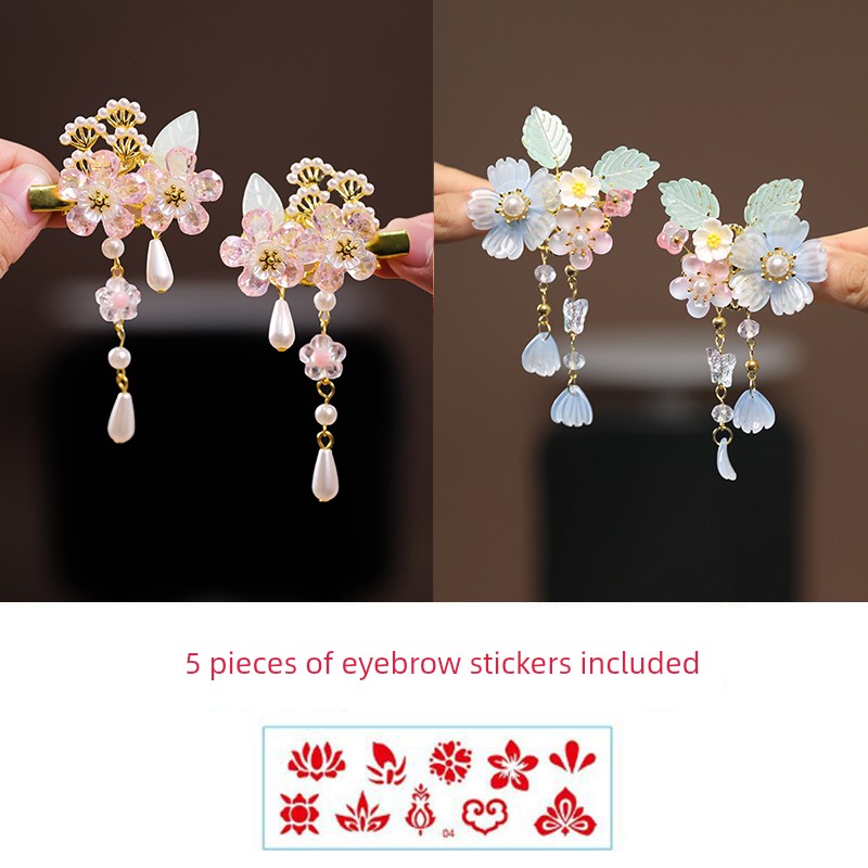 Mid-Autumn Festival Hanfu Hair Accessories for Babies, Chinese Style Super Fairy Butterfly Hair Clips for Little Girls, Ancient Style Super Fairy Hair — 4