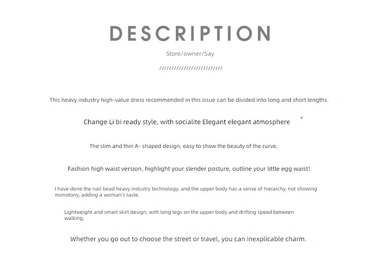 Light luxury grace temperament Nail bead fish tail Dress Short sleeve
