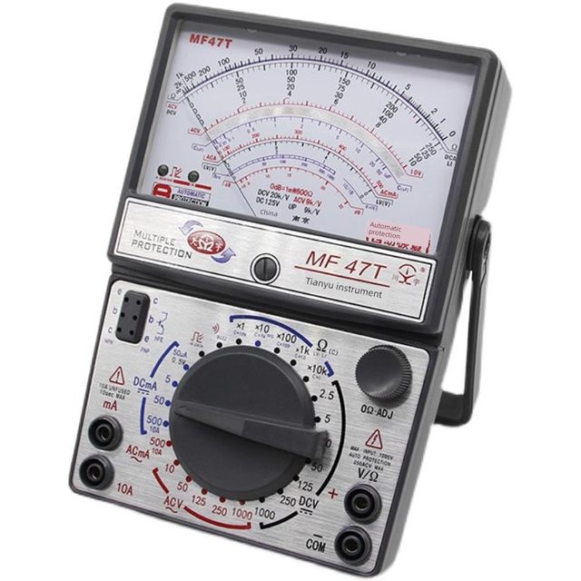 Nanjing Tianyu MF47T fully protected anti-burn pointer mechanical multimeter gold-plated watch head pointer infrared