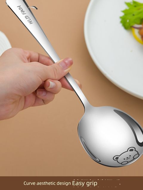 Dining spoon Public spoon Home hotel special colander public spoon Large spoon 304 stainless steel large dish spoon
