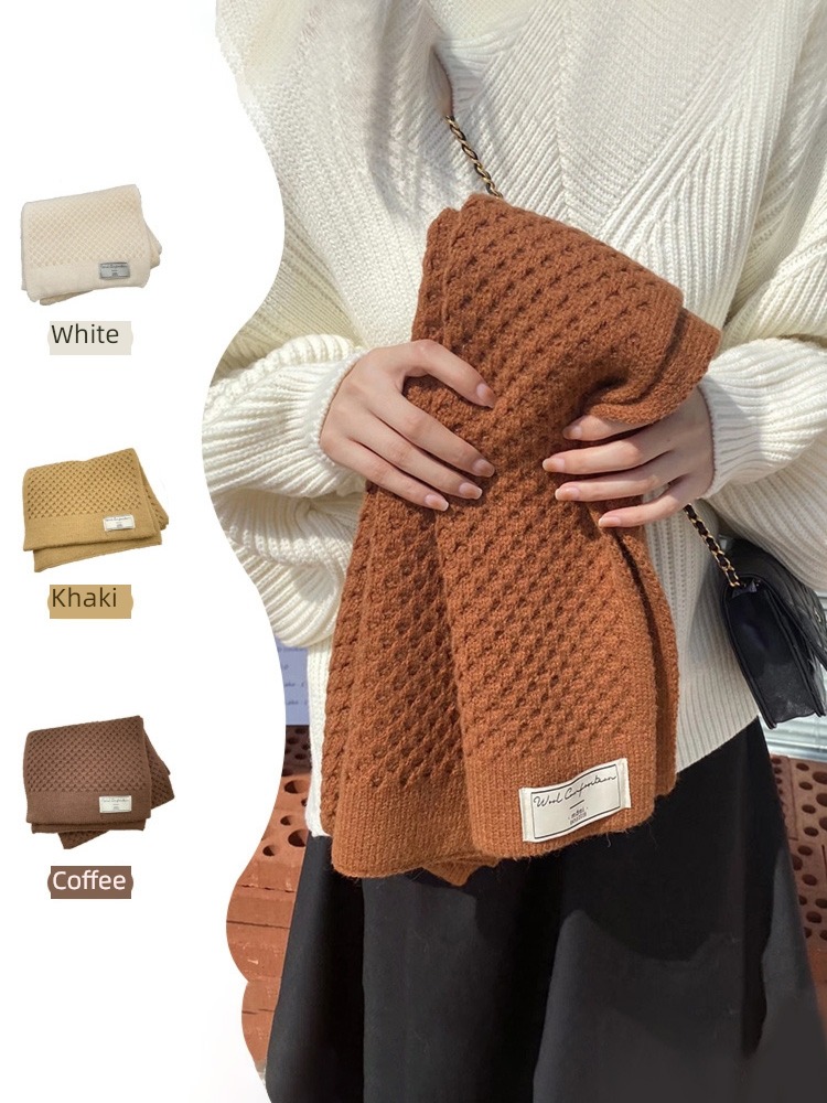 winter Labeling female Simple and versatile thickening Knitting wool