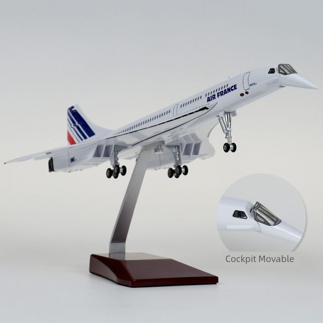 50 cm assembled aircraft with lights Air France Concorde airliner French simulation aircraft model model aircraft Concorde