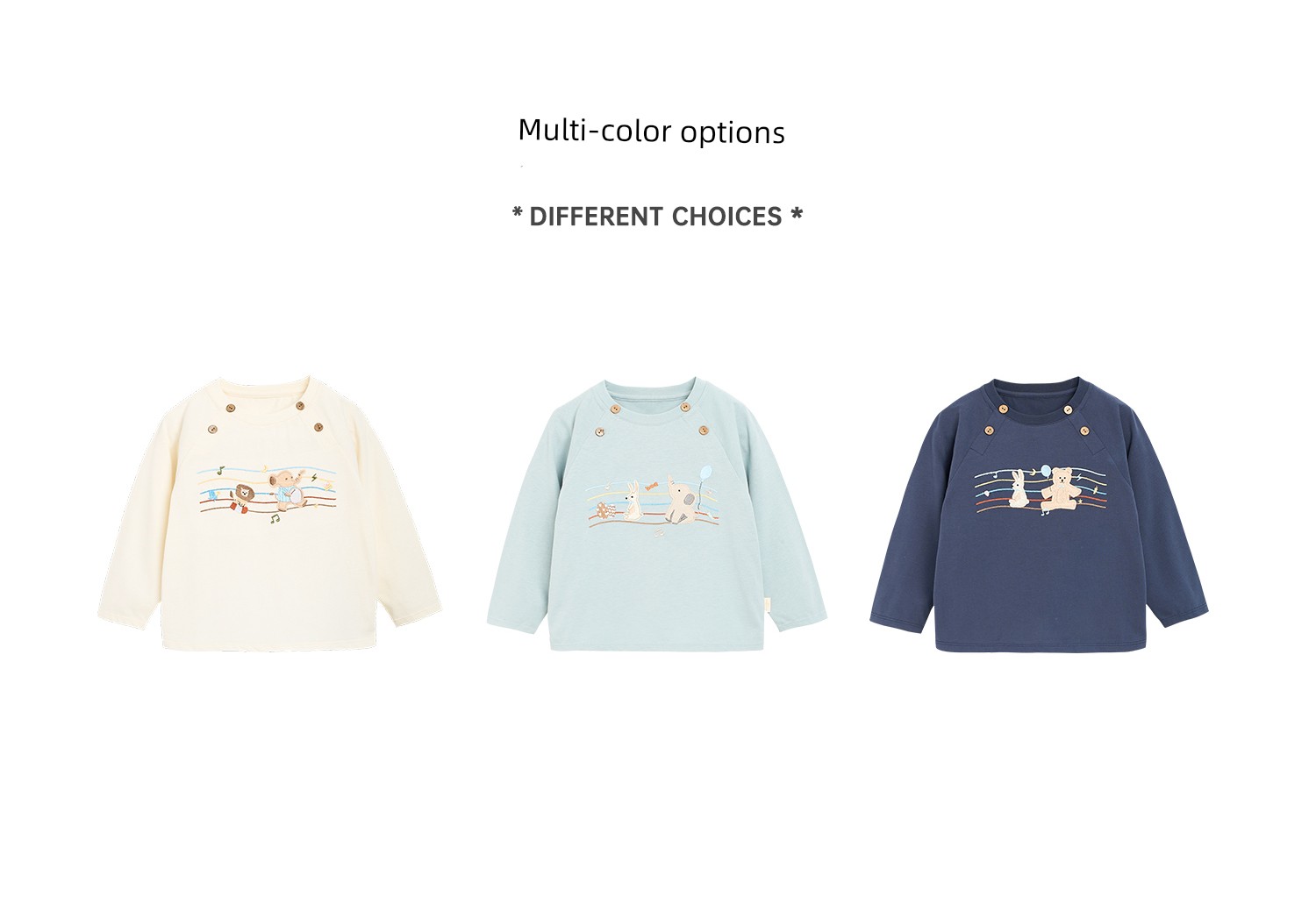 Whitewheat【Soft】Children's 26 Autumn New Long-Sleeved Boys' and Girls' Pure Cotton Embroidered T-Shirt Base Shirt — 14