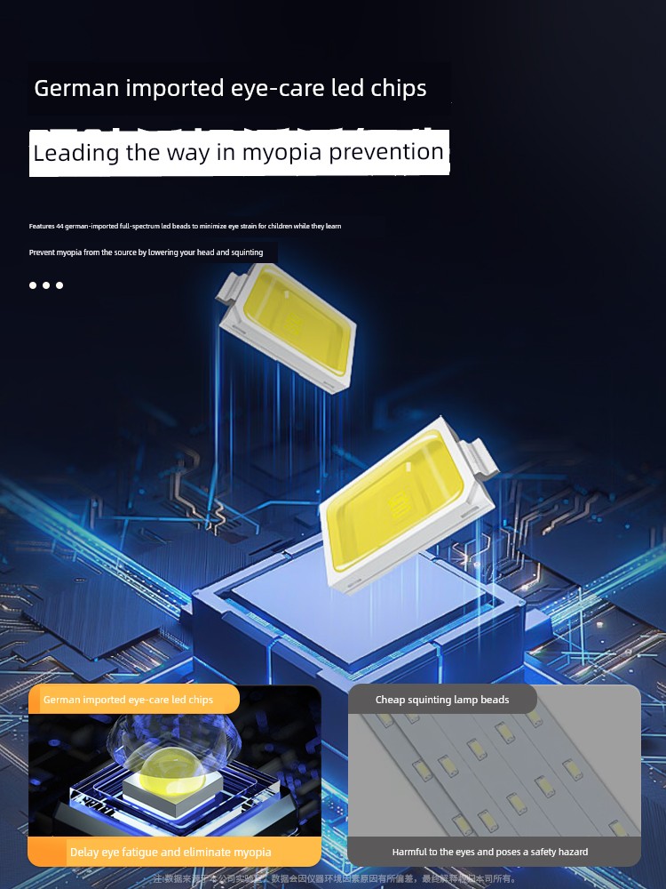 Smart Desk Lamp Eye Protection Learning Dedicated Myopia Prevention Kids Dormitory Students Reading and Writing Full Spectrum Ultra-Long Life Battery