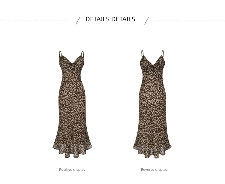 Time limit 50% off Advanced sense Leopard Print V-collar Self-cultivation braces skirt