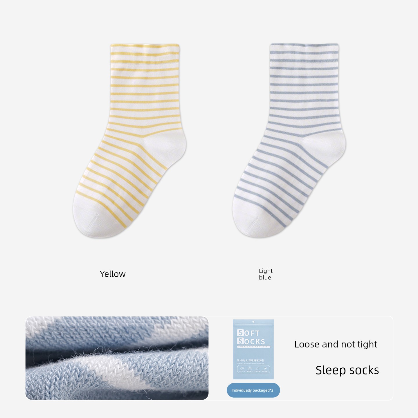 Special Maternity Socks for Postpartum Women, Loose-Fitting and Non-Binding, Thin Autumn Style, Pure Cotton Women's Socks, Mid-Calf Socks for Sleeping — 5