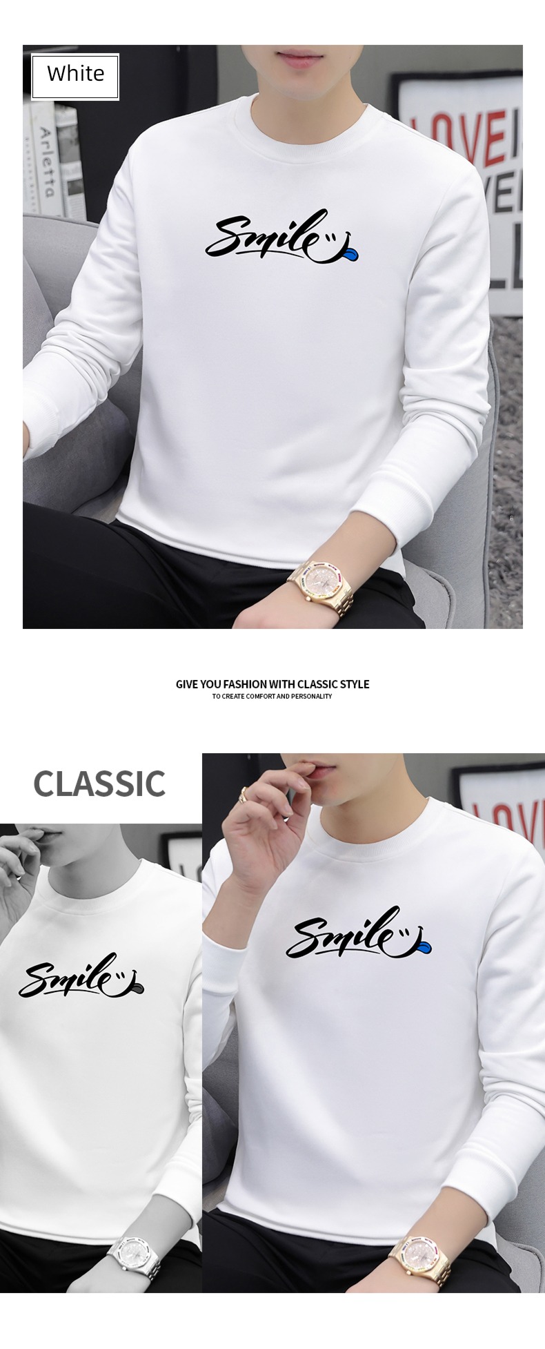 Autumn and winter knitting Undershirt trend No cap Sweater