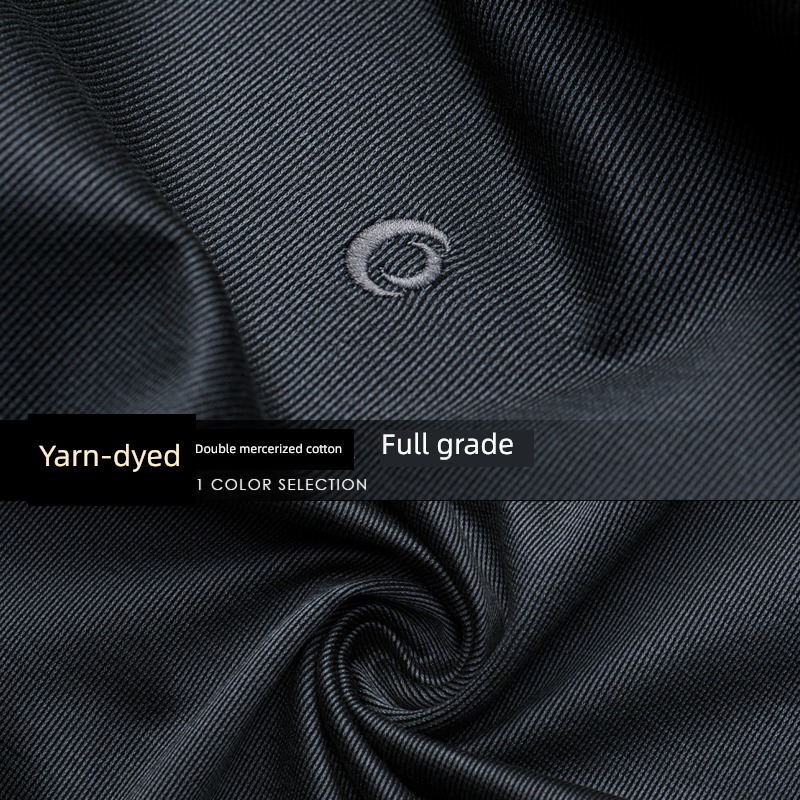high-end Mercerized cotton man middle age summer wear Short sleeve T-shirt