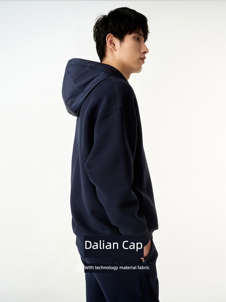 Mr. cotton Half open placket leisure time Spring and Autumn Hooded Sweater