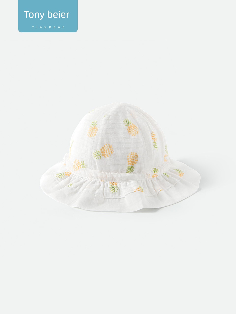 Tony Bear Baby Hat Summer Thin Style Pure Cotton Sun Protection Adjustable 0-3-6 Months Spring and Autumn Baby Sun Hat — 2
